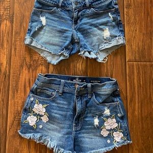 3 pairs of jean shorts, size 25